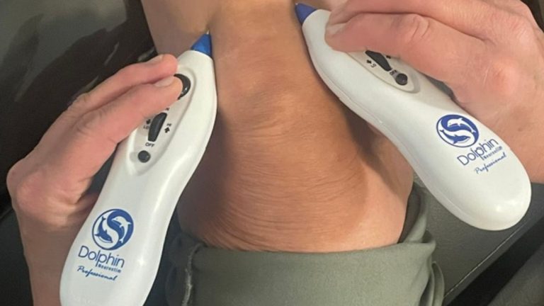 dolphin treatment on knee